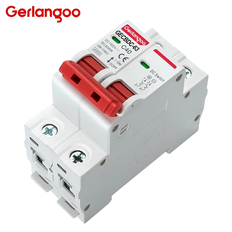 1P 2P 3P 4P تيار مستمر 1000 فولت MCB الشمسية قطاع دارة صغيرة الزائد حماية التبديل 3A-63A DC1000V الضوئية الكهروضوئية