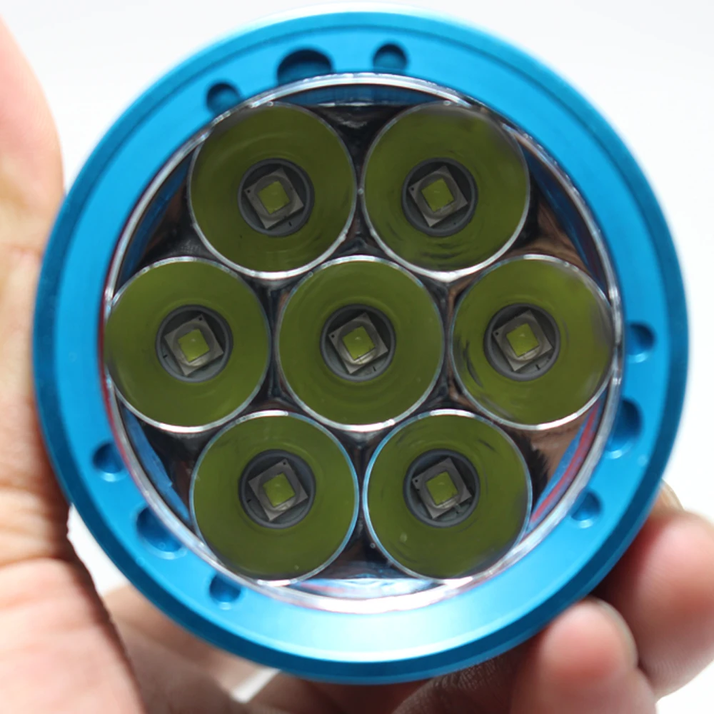 Lanterna de mergulho à prova d\'água de alta potência, Luz subaquática, 3 modos, 8000LM, T6, L2, 18650/26650, Novo, 2022