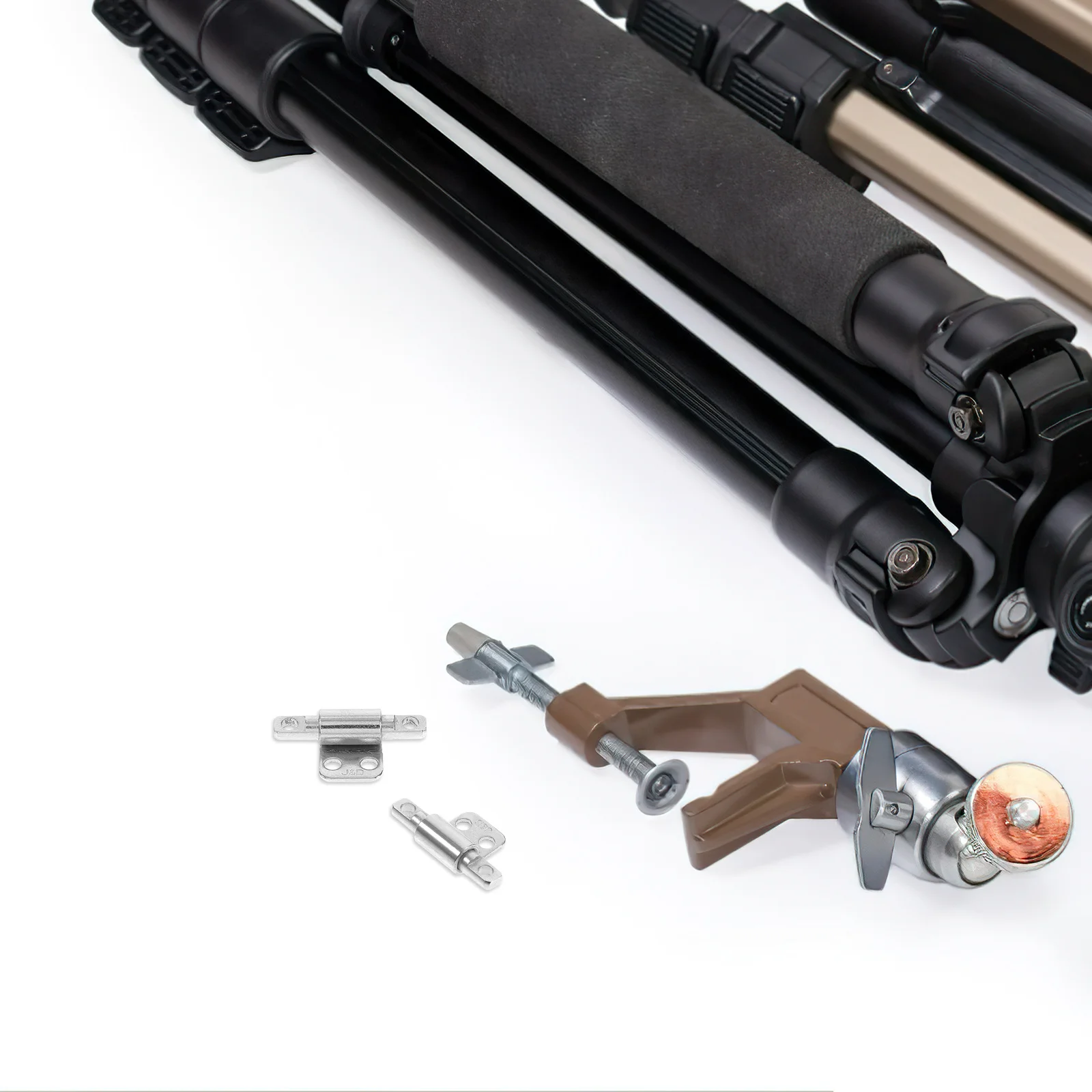 

2Pcs Silver Hinges 360 Degree Hinge Heavy Duty Folding Bracket for Camera Support Frame Clamshell Desk Lamp Friction Hinge