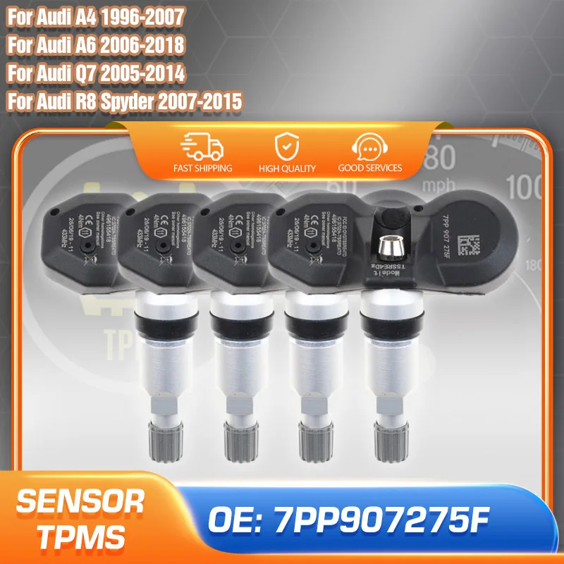 7PP907275F Tire Pressure Sensor TPMS Sensor For Audi A4 1996-2007 Audi A6 2006-2018 Audi A8 2010-2017 Audi Q7 2005-2014 Audi R8