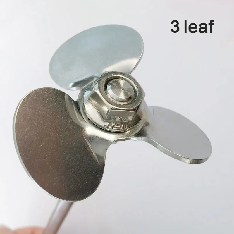 Sus 304 Stainless Steel Paint Propeller With Rod,3 Leaf Blade Paint Agitator Propeller, stirer for mix machine, paddle with rod