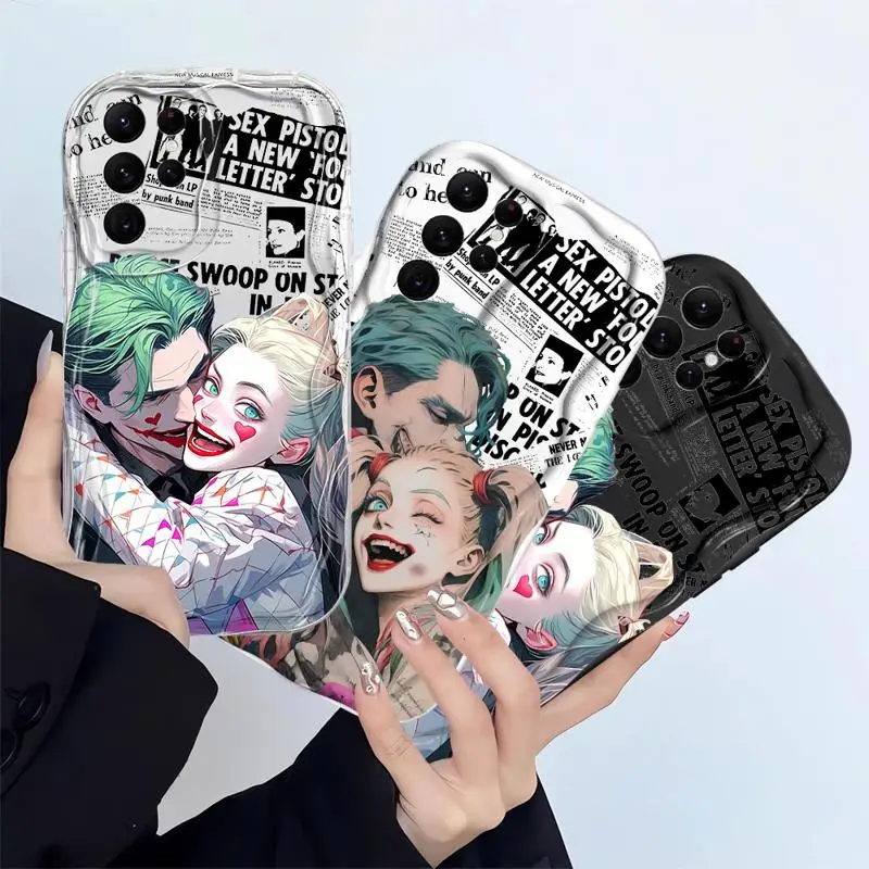 J-Joker Harley Quinn Personality Phone Case for S21 S23 S22 S24 Plus S21 S22 S23 S24 Ultra S21 S23 S20 FE Matte