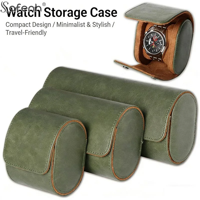 고급 가죽 시계 롤 1 2 3 슬롯 보관 케이스 정품  - Luxury Watch Case Travel 리뷰 및 가격
