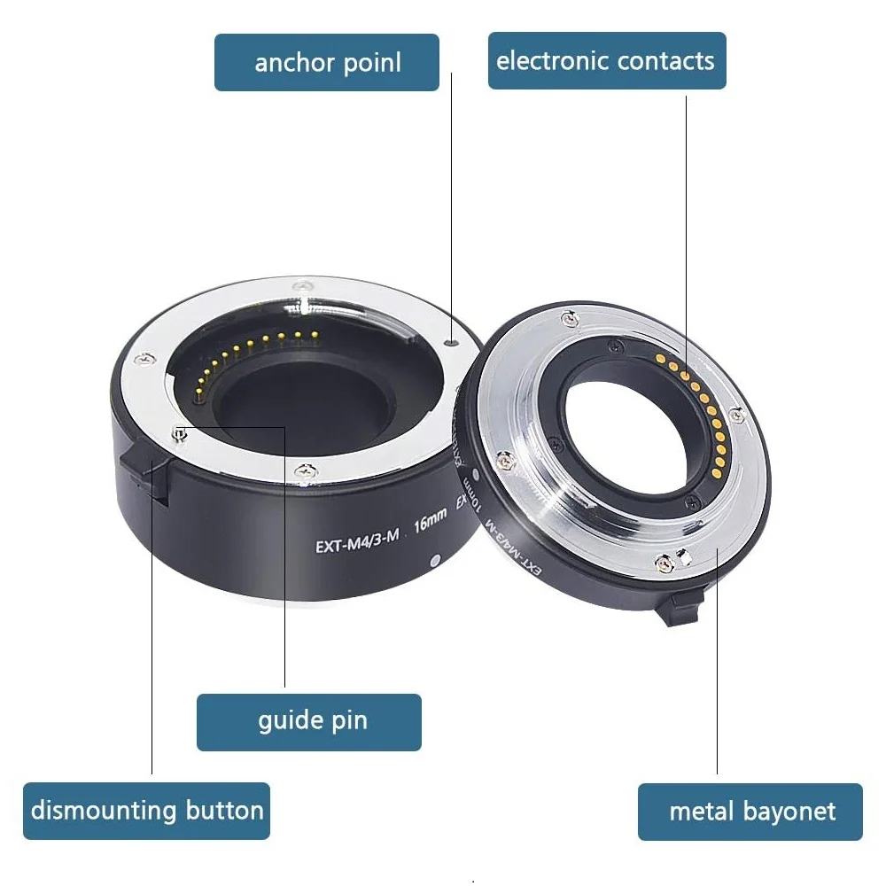 Mcoplus Auto Focus makro Extension Tube Ring untuk Olympus Panasonic M4/3 Mount GX85 G7 G9 GX9 GX1 GX7 E-M1II E-M10 II E-M5 II