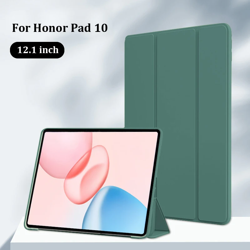 Funda For Honor Pad 10 Case 12.1 inch Trifold PU Leaher Soft TPU Back Stand Tablet Shell For Coque Honor Pad 10 Cover Case