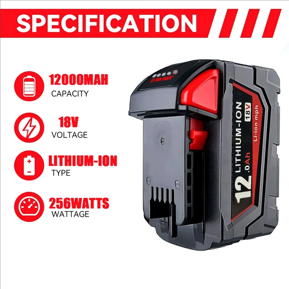 

Аккумулятор 18650 6 АчM18, подходит для литий-ионного резервного аккумулятораMilwaukee18VM18B5 48-11-1860 48-11-11850 48-11-1840 48-11-11830 48-11-11820