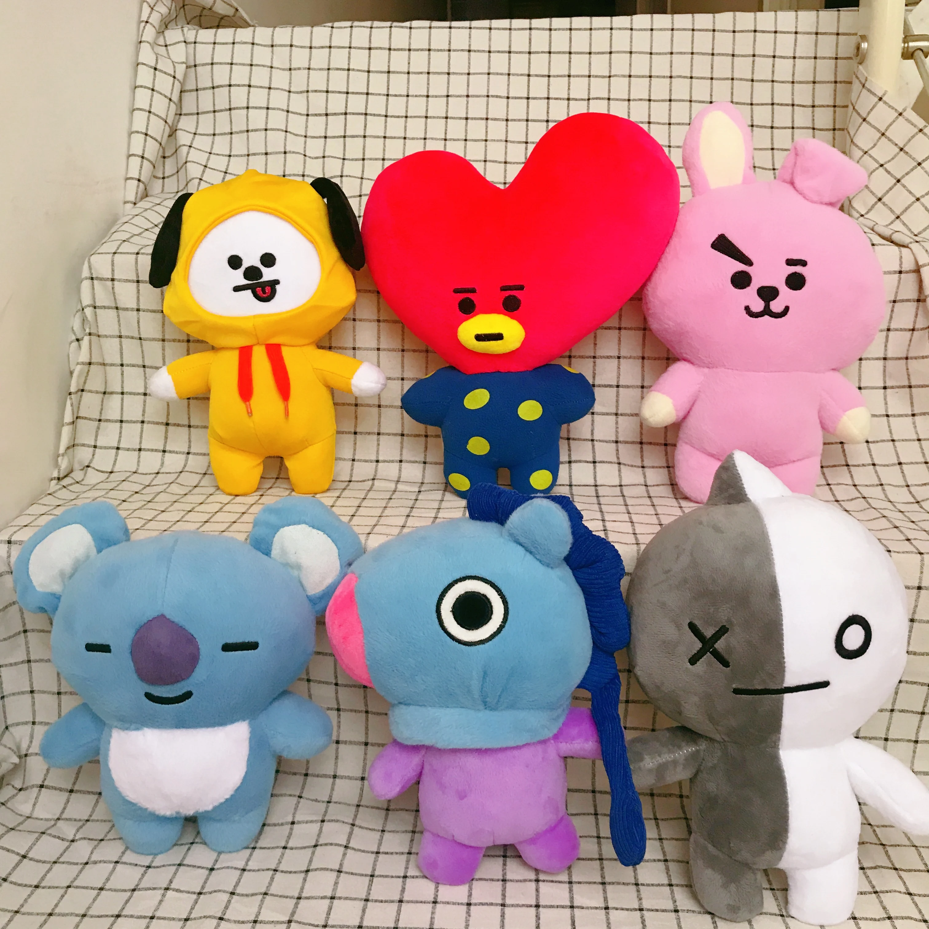 رائعتين Kpop المعبود صورة أفخم أنيمي المعبود صورة محشوة دمية شيمي كوكي تاتا Rj منغ كويا هزاز اللعب هدية عيد الميلاد ل A.R.M.Y
