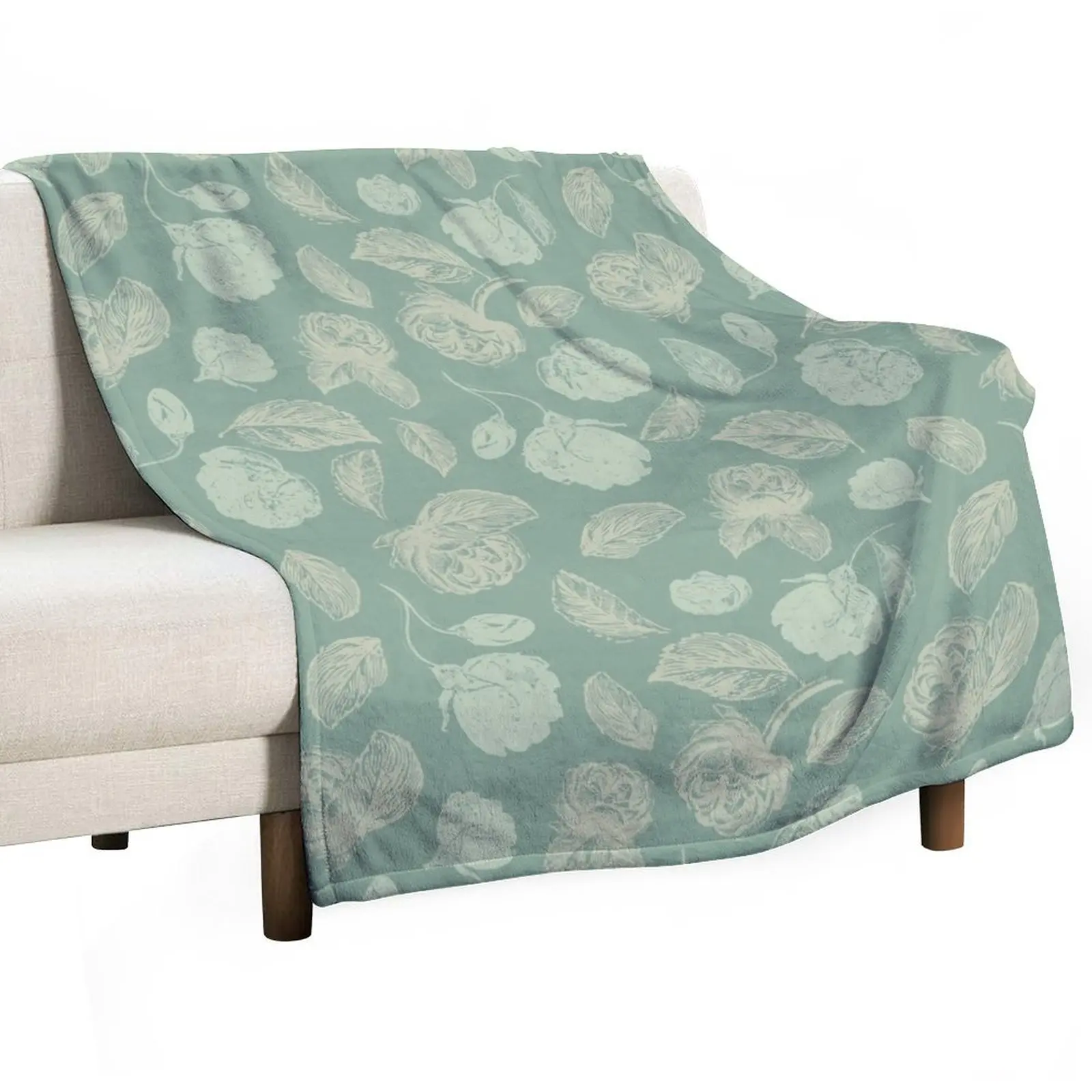 Snowbelle in Mint Julep Throw Blanket Flannel heavy to sleep Luxury wednesday Blankets