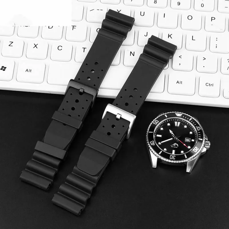 20mm 22mm Rubber Strap For Casio MDV-106 107 Diver Scuba SLA019J1 Watch Strap 2784 Silicone Watchband Seiko Universal Bezel band