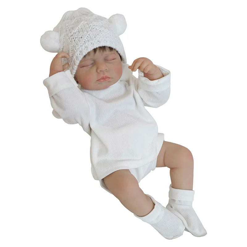 Reborn poppen Loulou handgeworteld haar zichtbare aderen 48 cm pasgeboren herboren babypop kinderspeelgoed