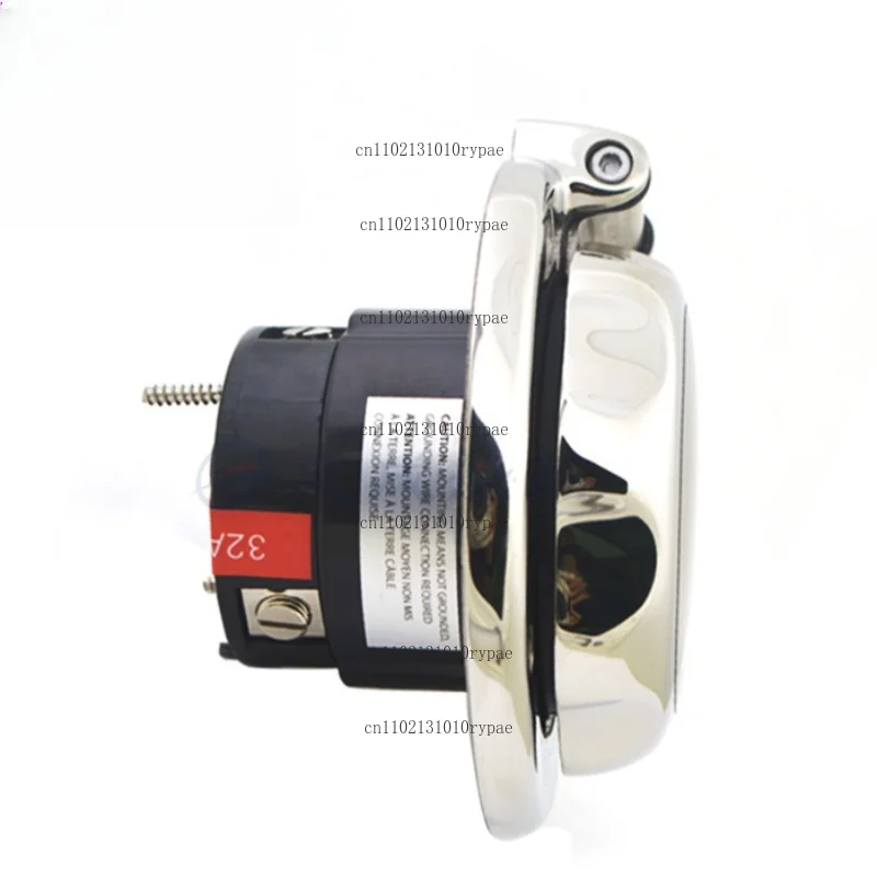 Circular stainless steel shore power socket for yacht TV signal 16A 32A industrial socket