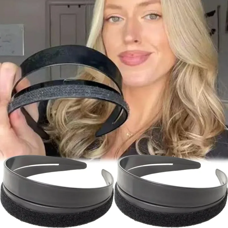 

Korean Bump-it Up Headband Black Fluffy Women Bands Hair Accessories Lady Decorative Hair Clip With Fluffy Appearance Headwear