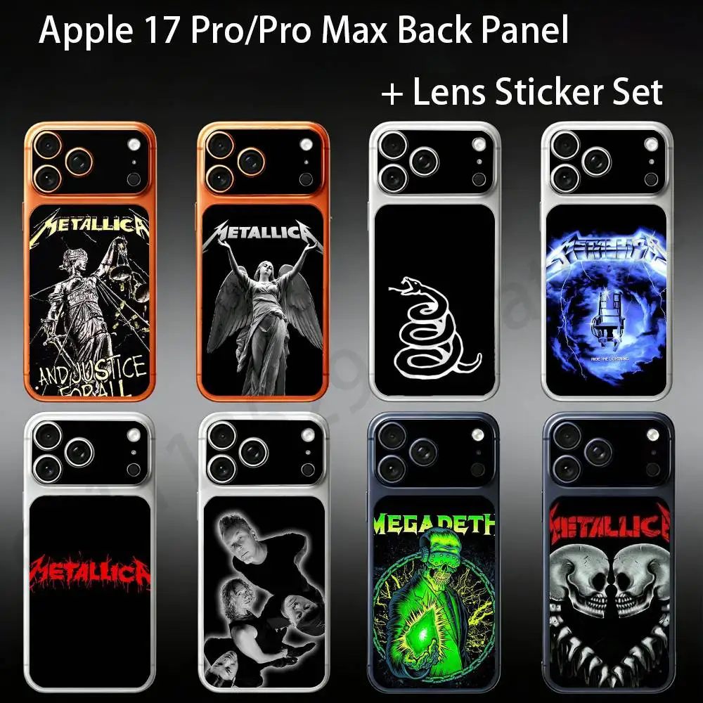 Logo Music M-Metallica Album For iPhone 17proMax/17pro Full Cover Decal Skin Wrap Colorful Rear Protective Sticker Film