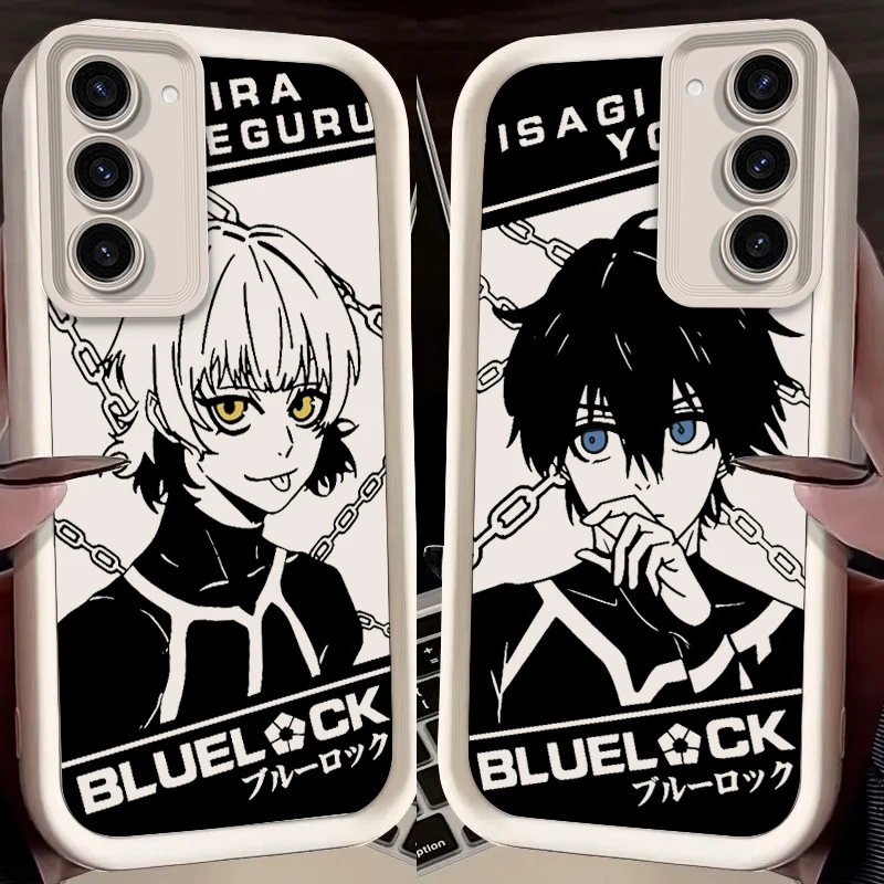 Anime BLUE LOCK Cartoon Art For Samsung Note 20 S24 S23 S22 S21 S20 Ultra Plus FE A25 A55 A22 A15 A35 5G Eye Ladder Cover