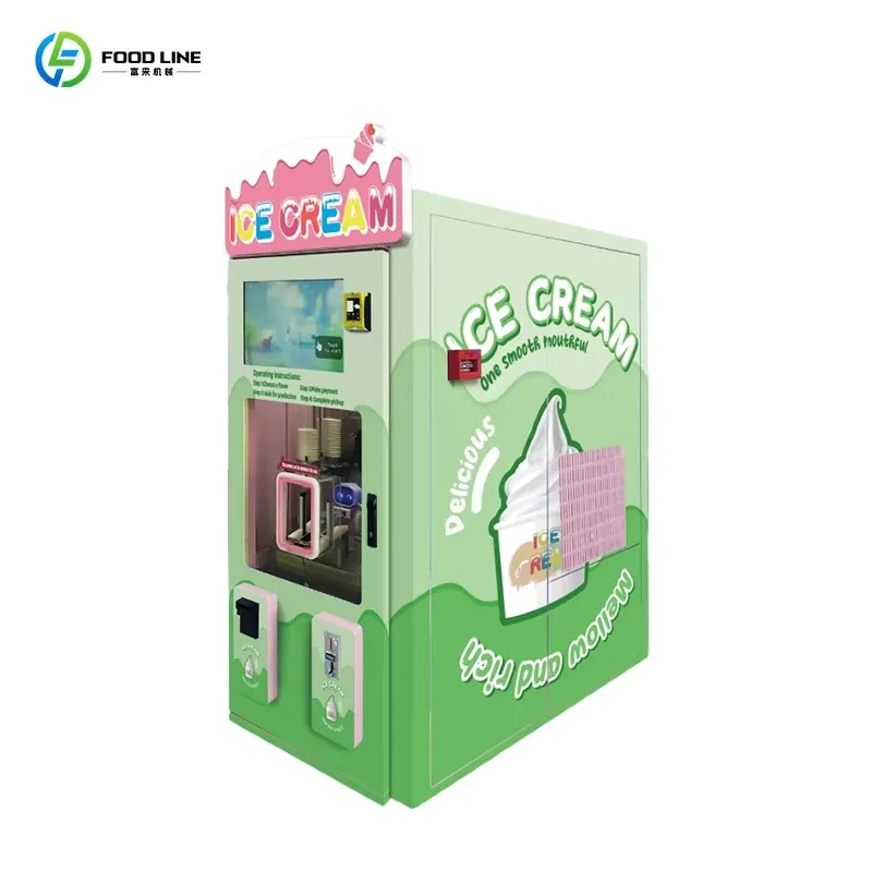 Commercial Robot Ice Cream Vending Machine | Automatic Soft Serve Ice Cream Dispenser for Business & Mall
