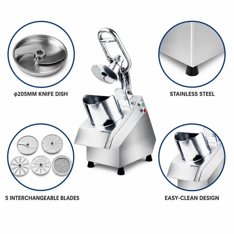 Commercial vegetable cutter 750W electric vegetable slicer
