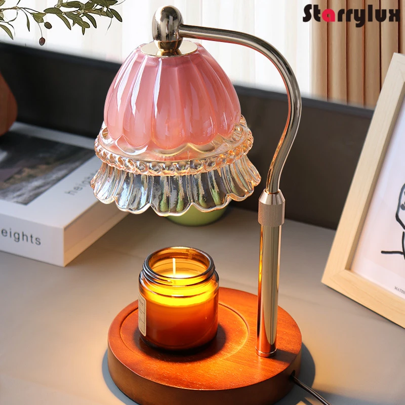 Marble Candle Warmer Lamp American Retro Aromatherapy Night Light Adjustable Temperature