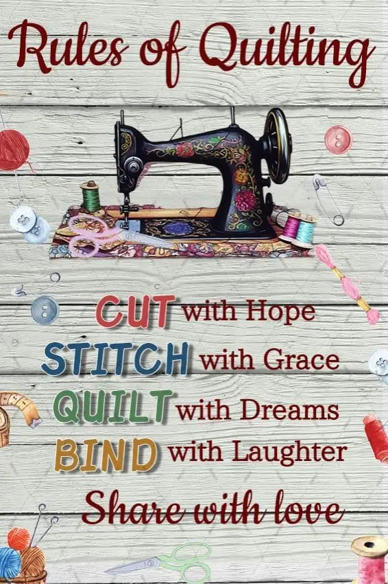 Perfect Rules of Quilting Metal Tin Sign Vintage Decoration Wall Art Retro Decor Posters for Home Bedroom Living Room 12x8  sign