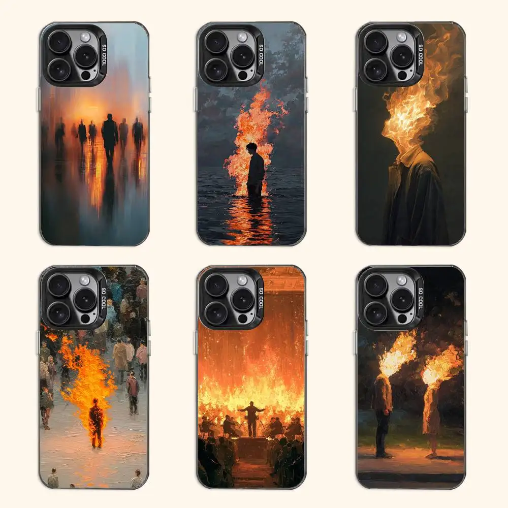 

Burning like flames Phone Case For iPhone 17 16e 16 15 14 13 12 Pro Max X XR XS MAX Back Cover