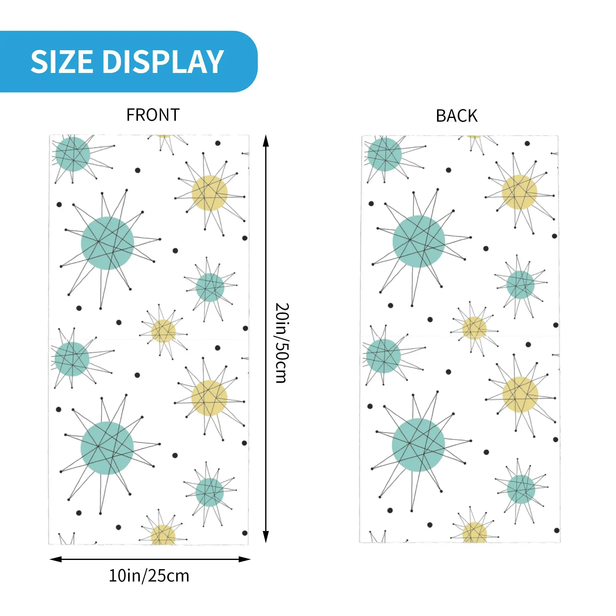 فرانسيسكان ستاربرست منتصف القرن العصر الذري باندانا غطاء الرقبة المطبوعة التفاف قناع وشاح متعدد الوظائف قناع الوجه ركوب الخيل