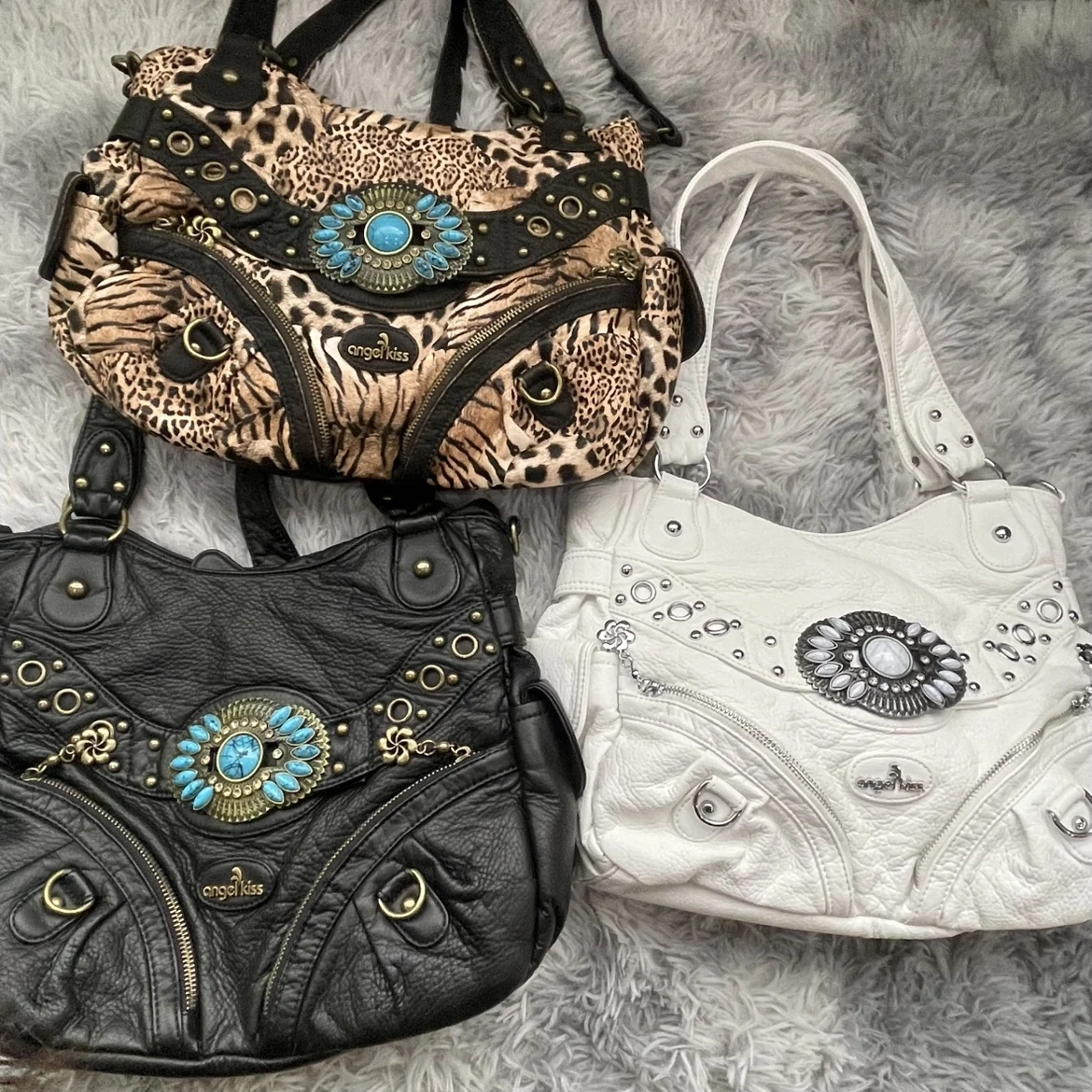 

Original Designer Brand Retro Punk Leopard Print Street Underarm Hand-held Crossbody Bags for Women Bolsos Mujer Hot Selling