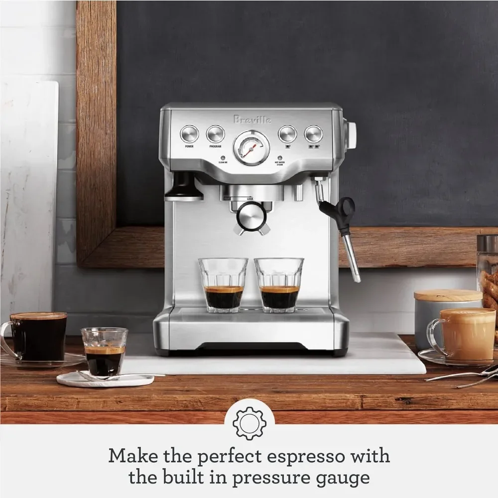 Máquina de café expreso con infusor BES840XL, acero inoxidable cepillado