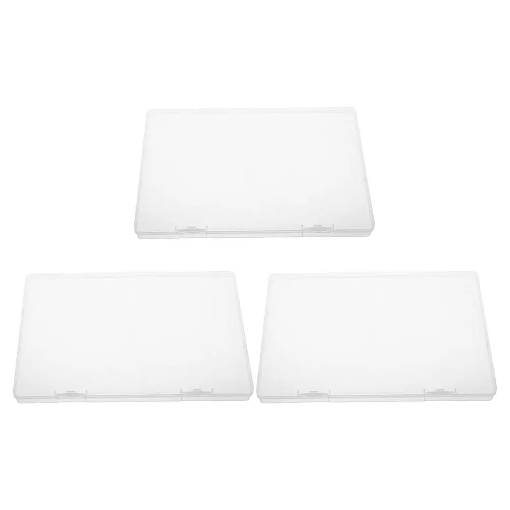 

3Pcs Birth Certificate Organizer Boxes Clear Plastic Document Storage Portable File Case Important Papers Holder A5 Size