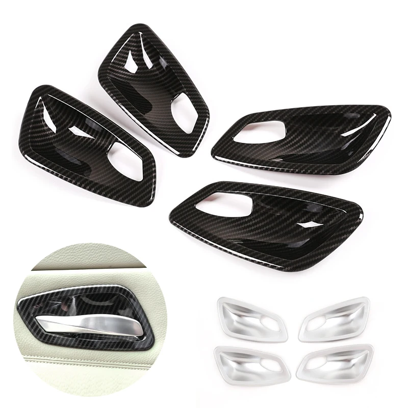 

For BMW 3 Series E90 2005 2006 2007 2008 2009 2010 2011 2012 Car Door Handle Panel Door Bowl Carbon Fiber Texture Cover Decor