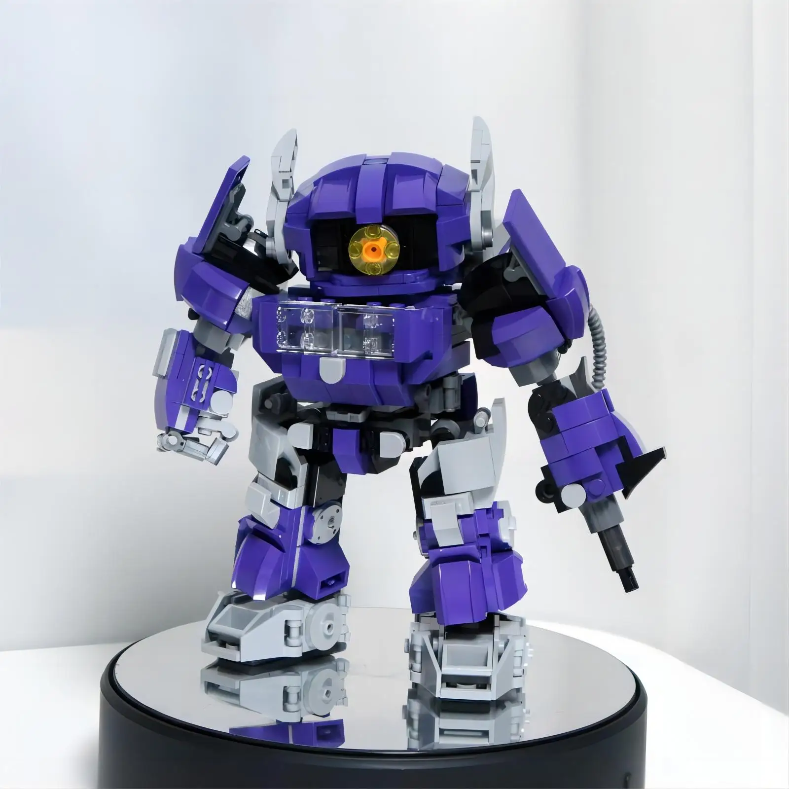 SD Chi Combat Mecha MOC Building Block Model MOC Stylized Armored Warrior DIY Assembly Toy Cool Desktop Display Hobby Gift
