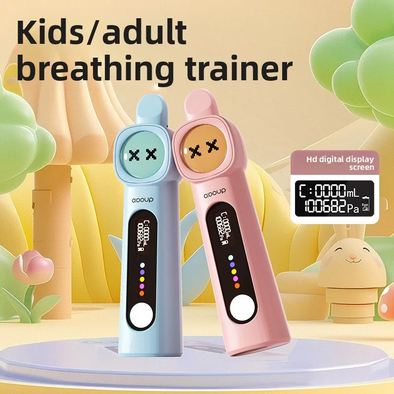 

Electronic Breathing Trainer with Digital Display, Lung Capacity Builder for Kids & Adults, Portable Home Fitness Device