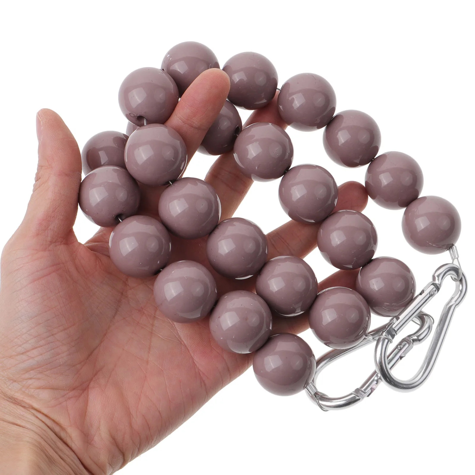 

2Pcs Flagpole Retainer Ring Plastic Iron Material Flag Weights Beads Chain for Wind Resistance Flag Pole Accessories