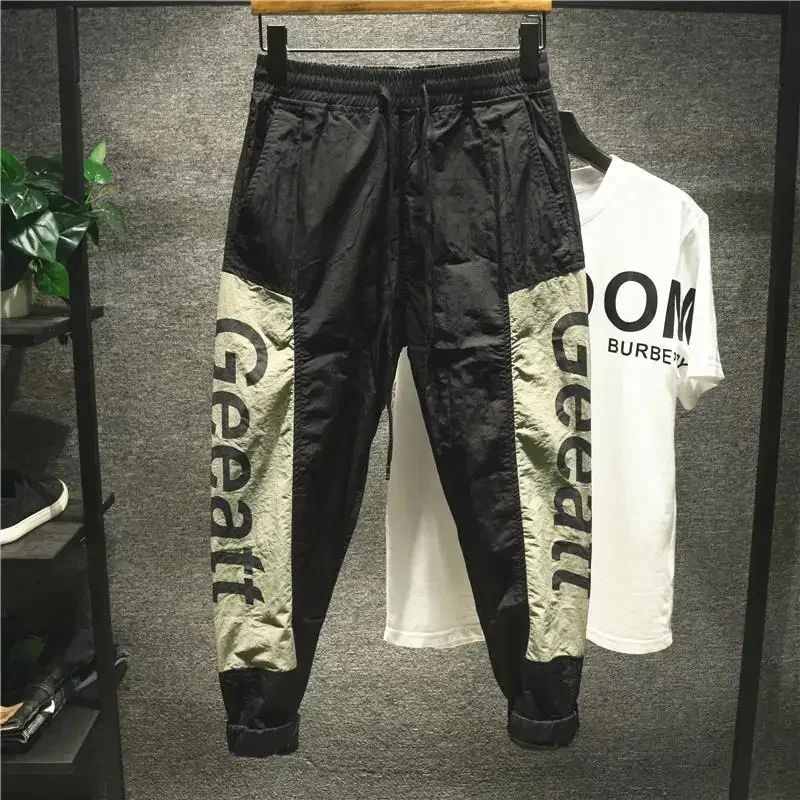 Men's Cargo Pants Fishing Joggers Black Male Trousers Summer New In Luxury Large Size Cheap Nylon Y2k With Trend Unique Fashion