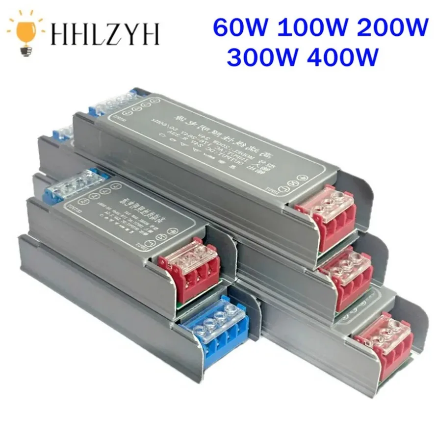 12V 24V 60W 100W 200W 300W 400W LED Power Supply AC to DC Transformer Converter Super Thin for LED Strip Light Bulb LED Driver