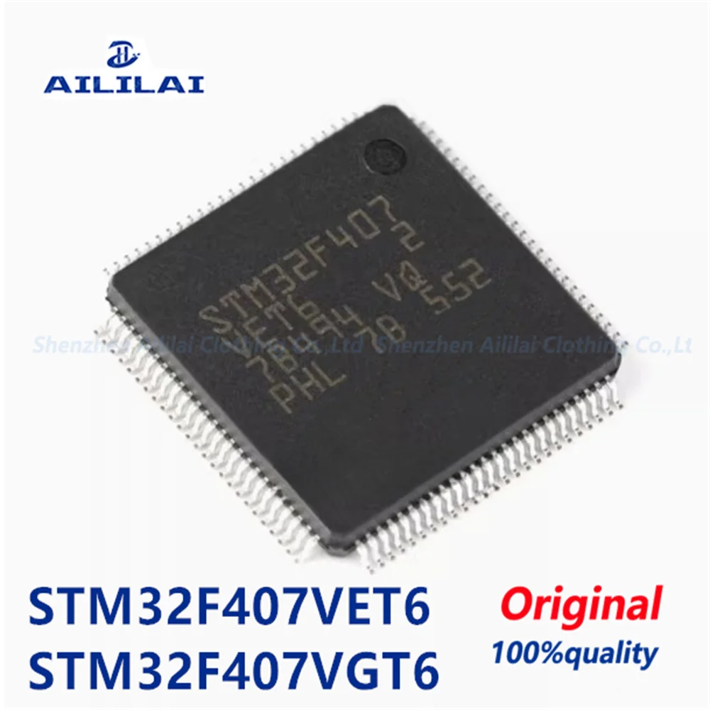 1PCS STM32F407VET6 STM32F407VGT6 STM32F407 VET6 STM32F407 VGT6 QFP-100 100% New Original Chip