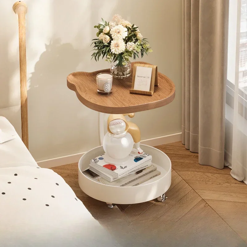 

Small bedside table with lamp integrated bedside shelf floor lamp creative bedroom storage removable small side few