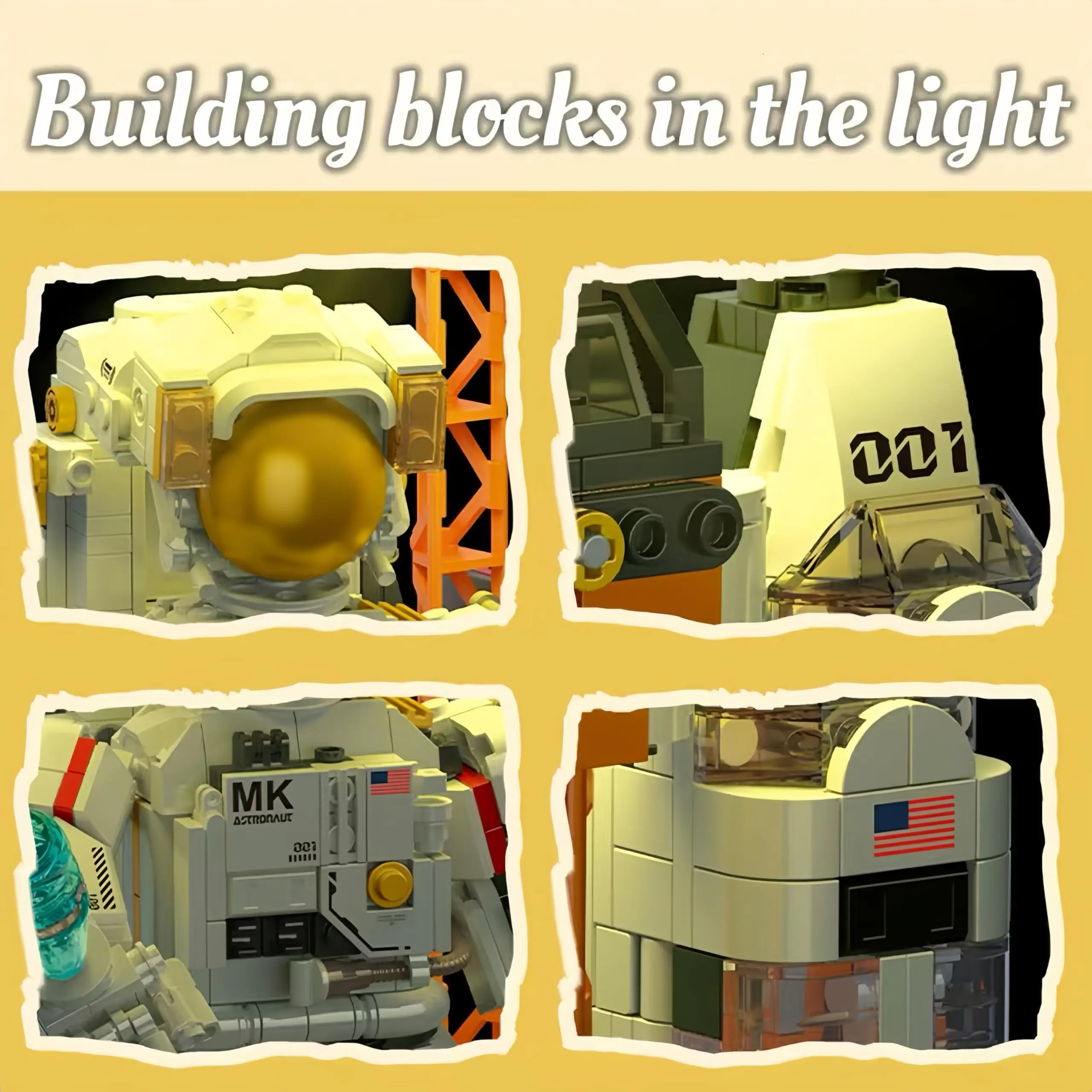 1623PCS Astronauta Astronauta Dirigibile Modello MOC Centro di Lancio Razzo Building Blocks Kit Scaffale Ornamenti Giocattoli per I Regali Dei Bambini