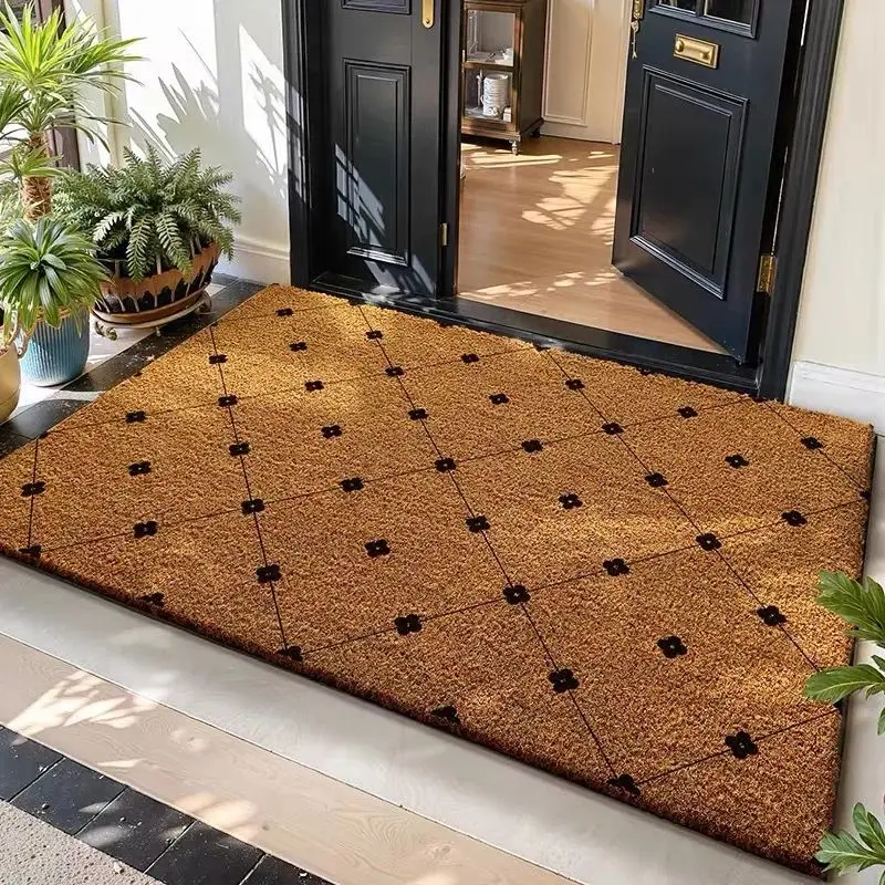 VIKAMA Retro Doormat Non-slip Wear-resistant Pet Mat for Outdoor Entrance Home