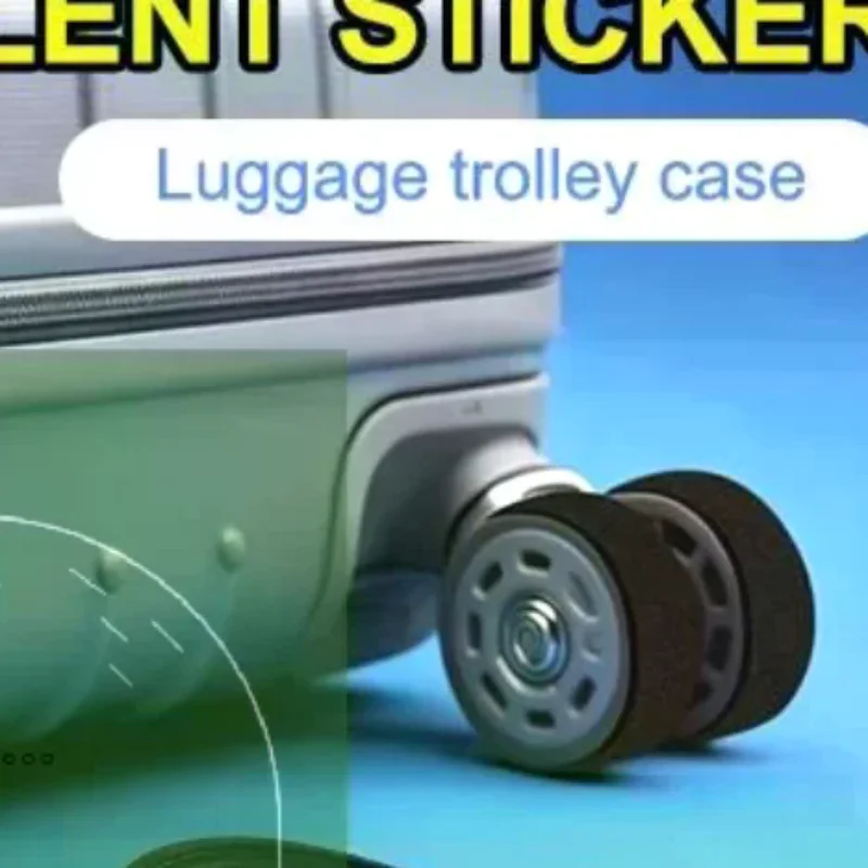 Luggage Wheel Silent Sticker Scratch Proof Durable Silicone Anti-Friction Patch for Trolley Case Travel Outdoor Daily Use