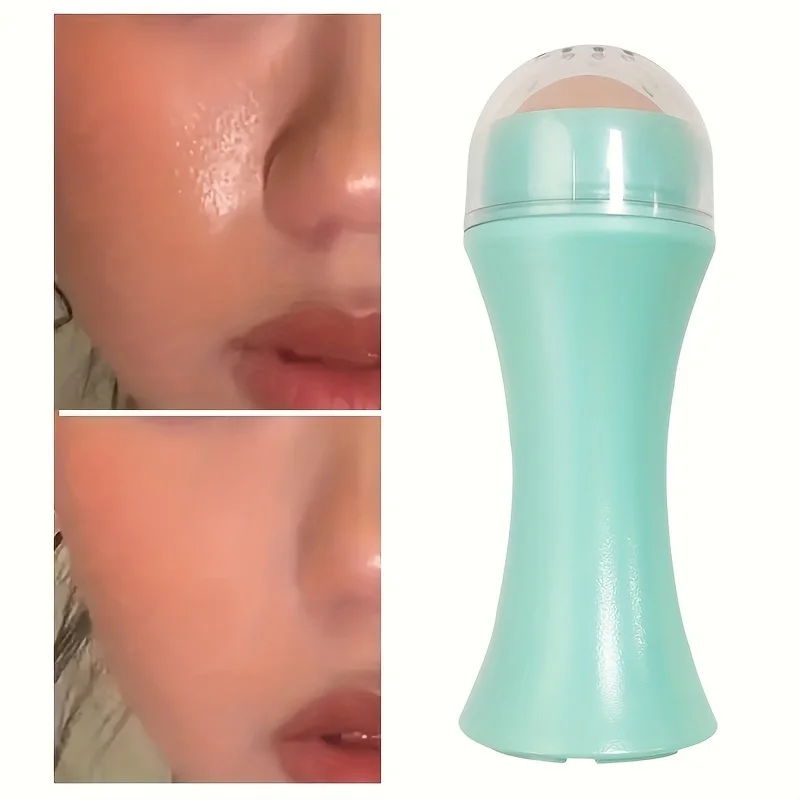 ลูกกลิ้งดูดซับน้ํามันบนใบหน้าเครื่องมือดูแลผิวหินภูเขาไฟดูดน้ํามันทําความสะอาดได้กําจัดน้ํามันบนใบหน้าเครื่องมือแต่งหน้าดูแลผิว