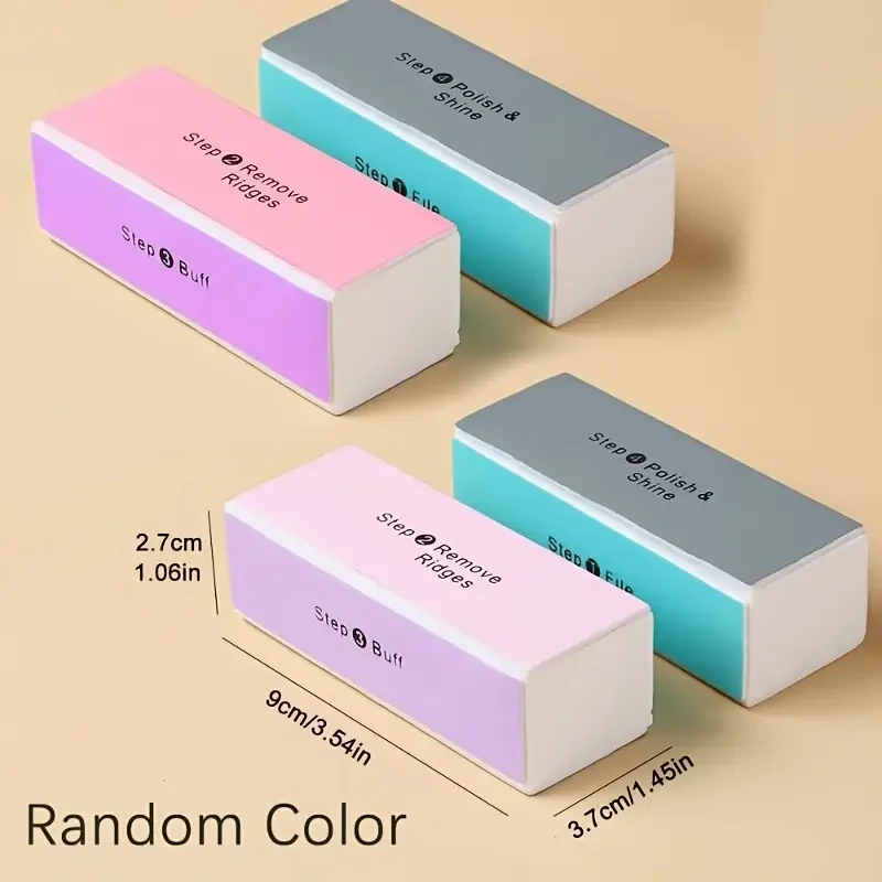 New 6-piece set of nail file, sanding block, sanding tool, pedicure polishing tool, nail polishing device, nail art sponge bu