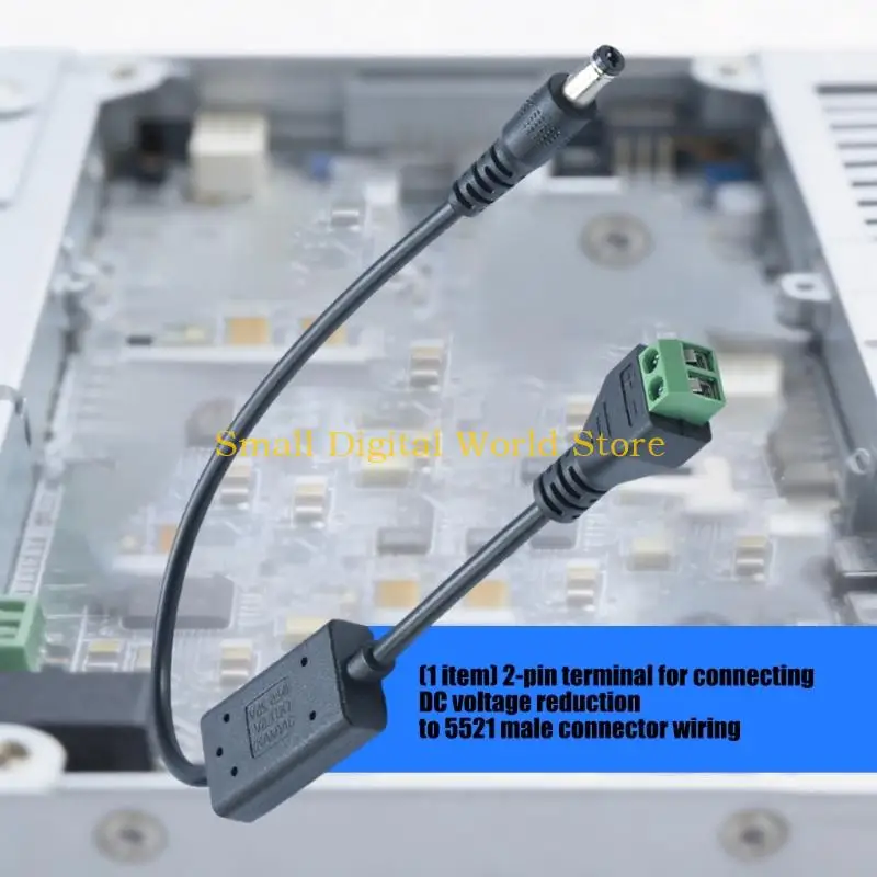 77UB Reliable Output DC5V-25V to 5V Power Converter Cable From 2Pin Terminal To 5521