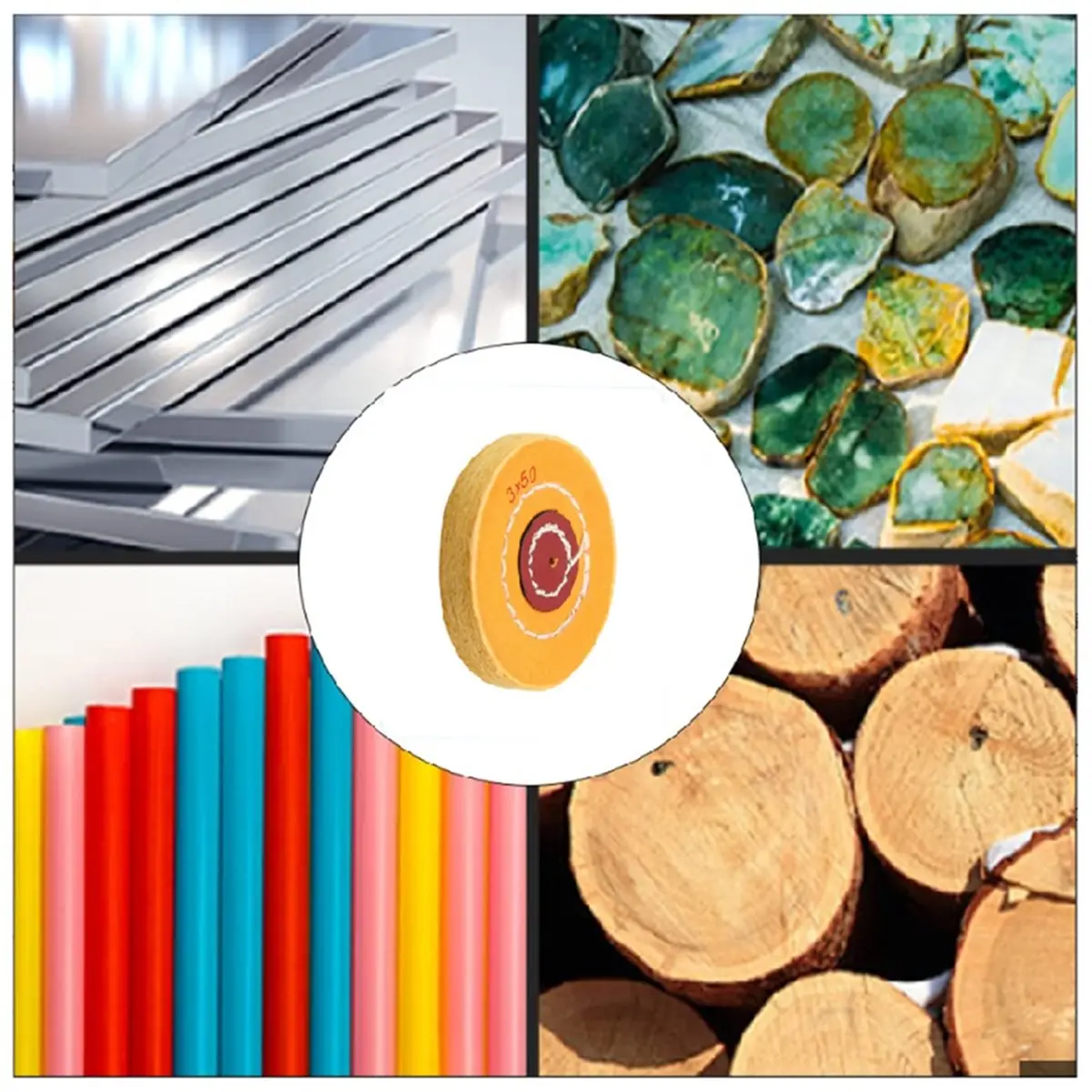 【~ New A89Z】3 Inch Buffing Wheel Yellow Cloth Pad with 4mm Hole Angle Grinder Polishing for Jewelry Tools(3 Inch 75mm-4mm Hole)