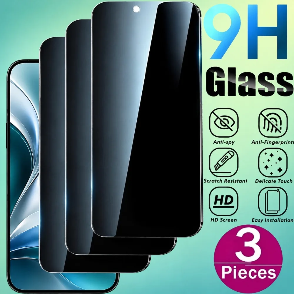 

3Pcs Anti Spy Full Screen Protector for iPhone 17 16 15 14 Pro Max 17e 16e Tempered Glass for iPhone 13 12 11 Pro Air 15 16 Plus