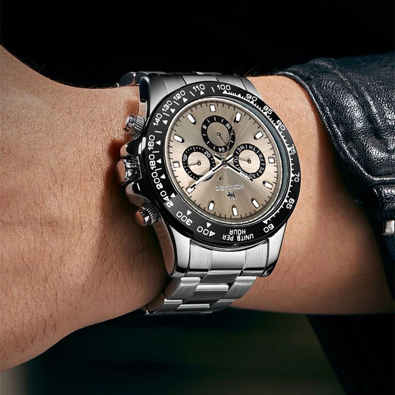 Men Brand Mechanical Watch Waterproof Sport Automatic Man Stainless Steel Business Male Casual Luminous Chronograph Wristwatches