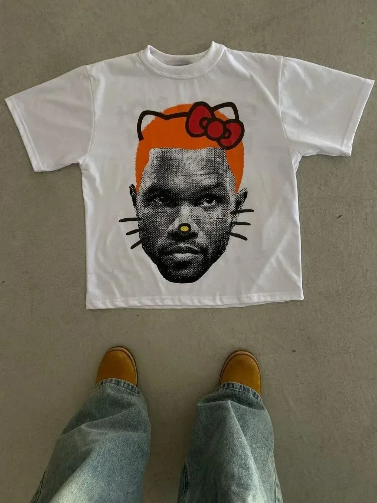 مطبوعة الرجال بلايز خمر الهيب هوب الشارع الشهير المتضخم التي شيرت قصيرة الأكمام تي شيرت ملابس كاجوال الصيف موضة تي شيرت النساء