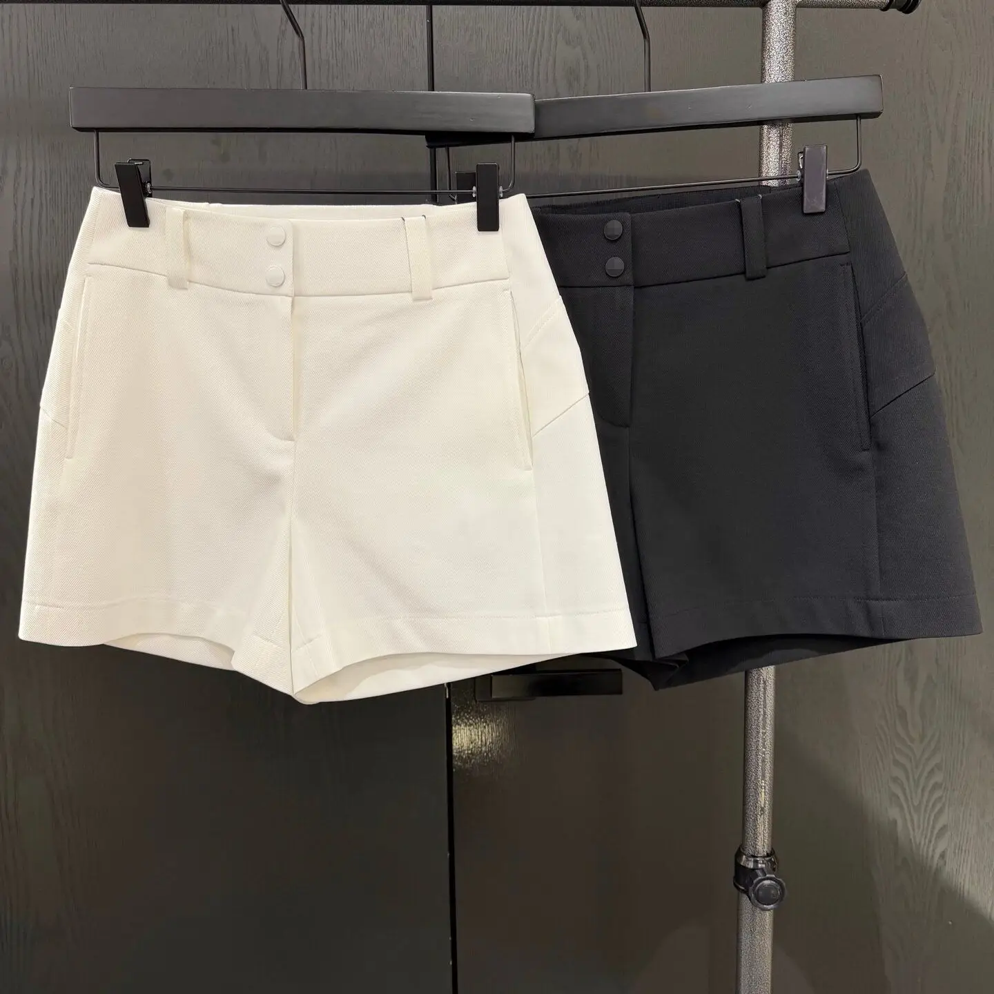 Women Summer Golf Shorts Elastic High Waist Letter Print Color Matching Sports Shorts Fashion Casual Lady Stretch Golf Wear