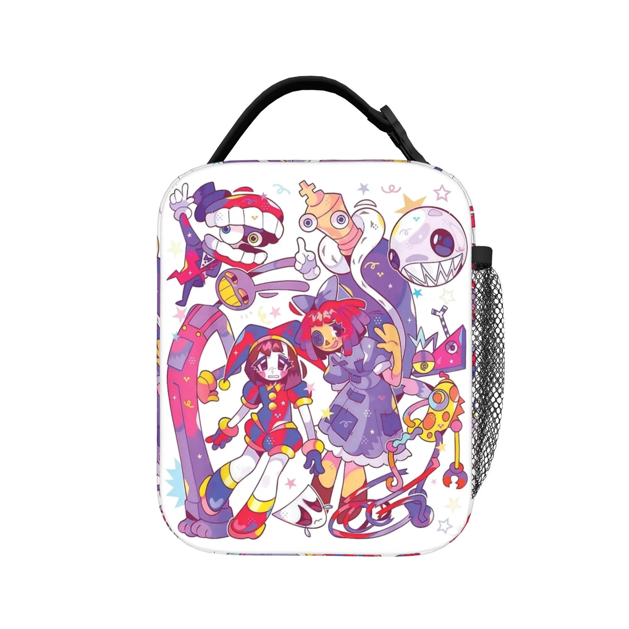 Cartoon Digitals Circus Thermal Insulated Lunch Bags for School Portable Food Container Bags Thermal Cooler Lunch Boxes