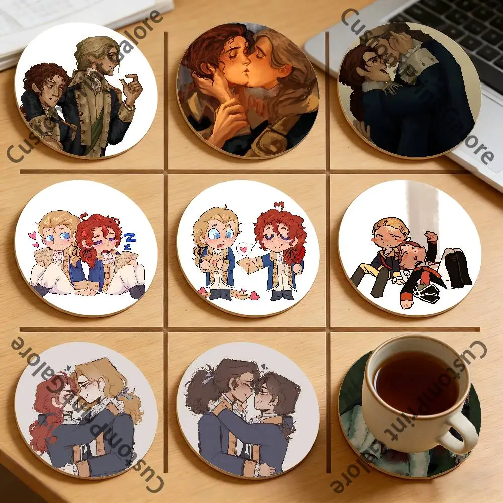 

Alexander Hamilton John Laurens Lams Heat-Resistant Pine Coasters Lightweight Sturdy for All Drinkware Easy to Clean