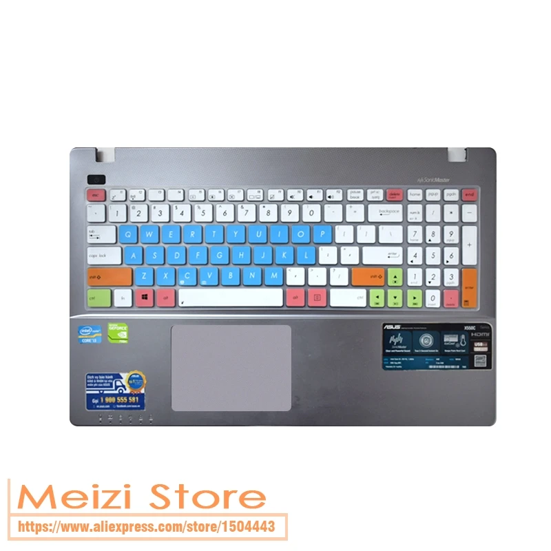 

15.6 inch Silicone Laptop Keyboard skin Protector for Asus G51 G53S G73 G57JK G58JM G60 G72 G550 G551 FL5000C F555LD F751LDV