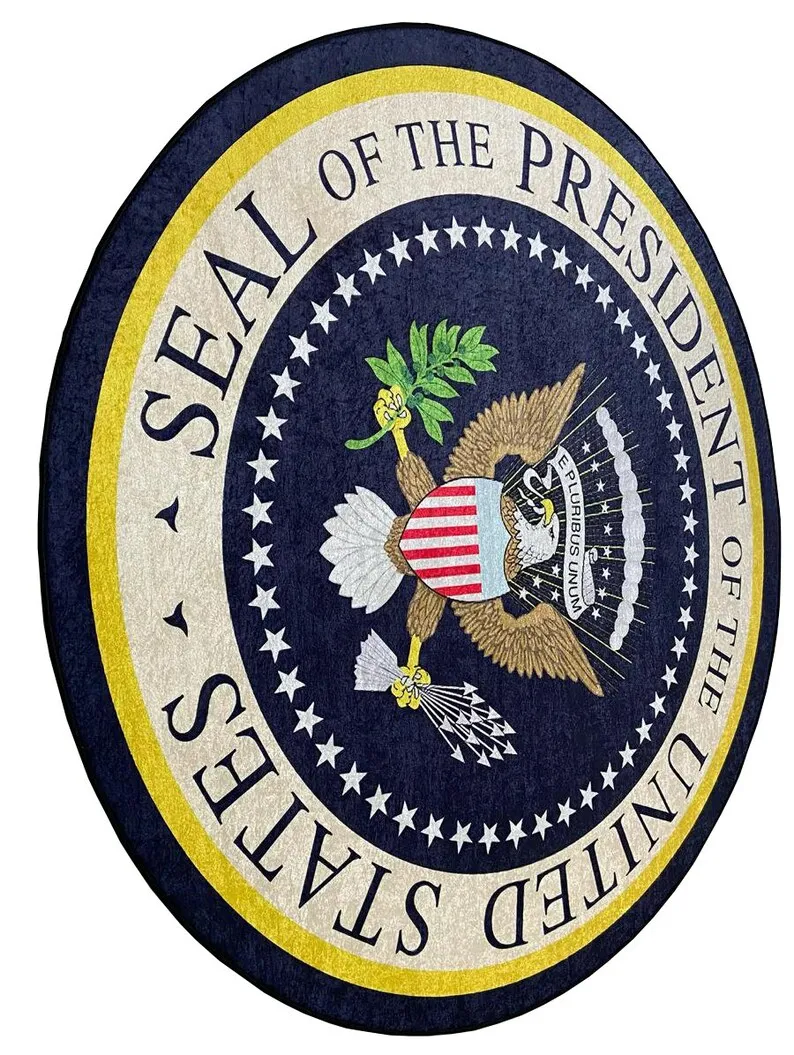 ختم تجريدي وبساط مستدير للرئيس - سجادة منطقة حديثة غير قابلة للانزلاق لديكور المنزل